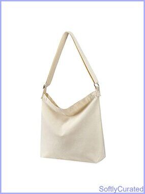 Canvas Crossbody Tote Handbag Blank Large DIY Customizable